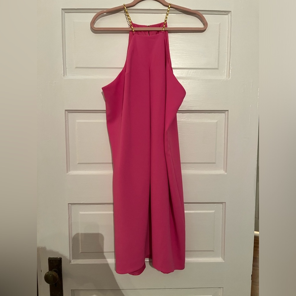 Trina Turk Gold Chain Cocktail Dress, Size 12